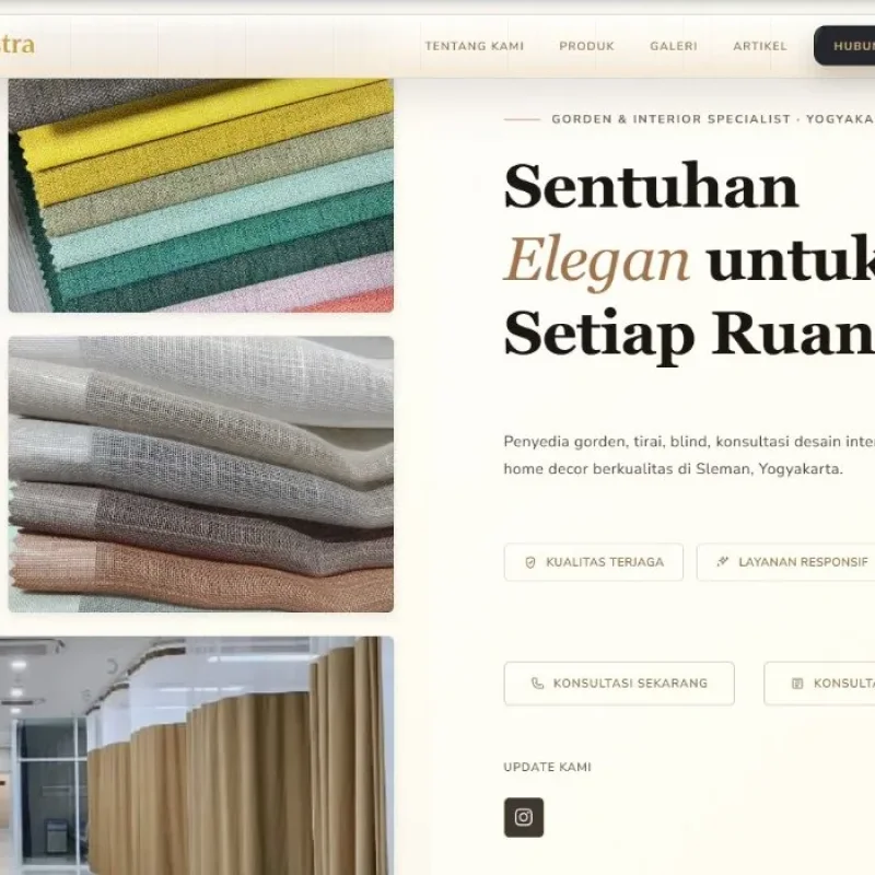 Bedah Website Wastra Home Fabric